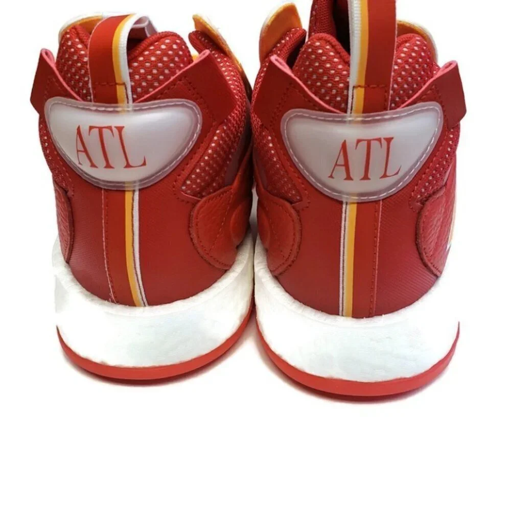 Adidas Zone Boost Mens 10 Atlanta Hawks Basketball Shoes FY0869 Collegiate Red
